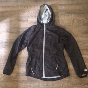 New Balance Grey Striped Running jacket